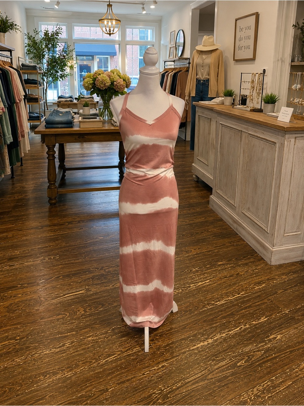 Capella Pink & White Tie-Dye Racerback Maxi Dress – NWT S M L 1X 2X 3X